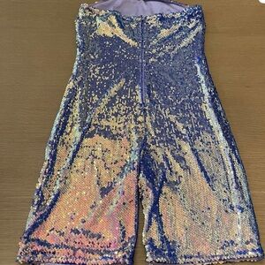 Women's Windsor Size L Strapless Sequin Shorts Romper NWOT